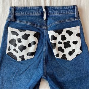 Abercrombie Natural Rise Ankle Straight Jeans Cow
